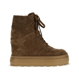 Brown Rubber Chunky Sneakers