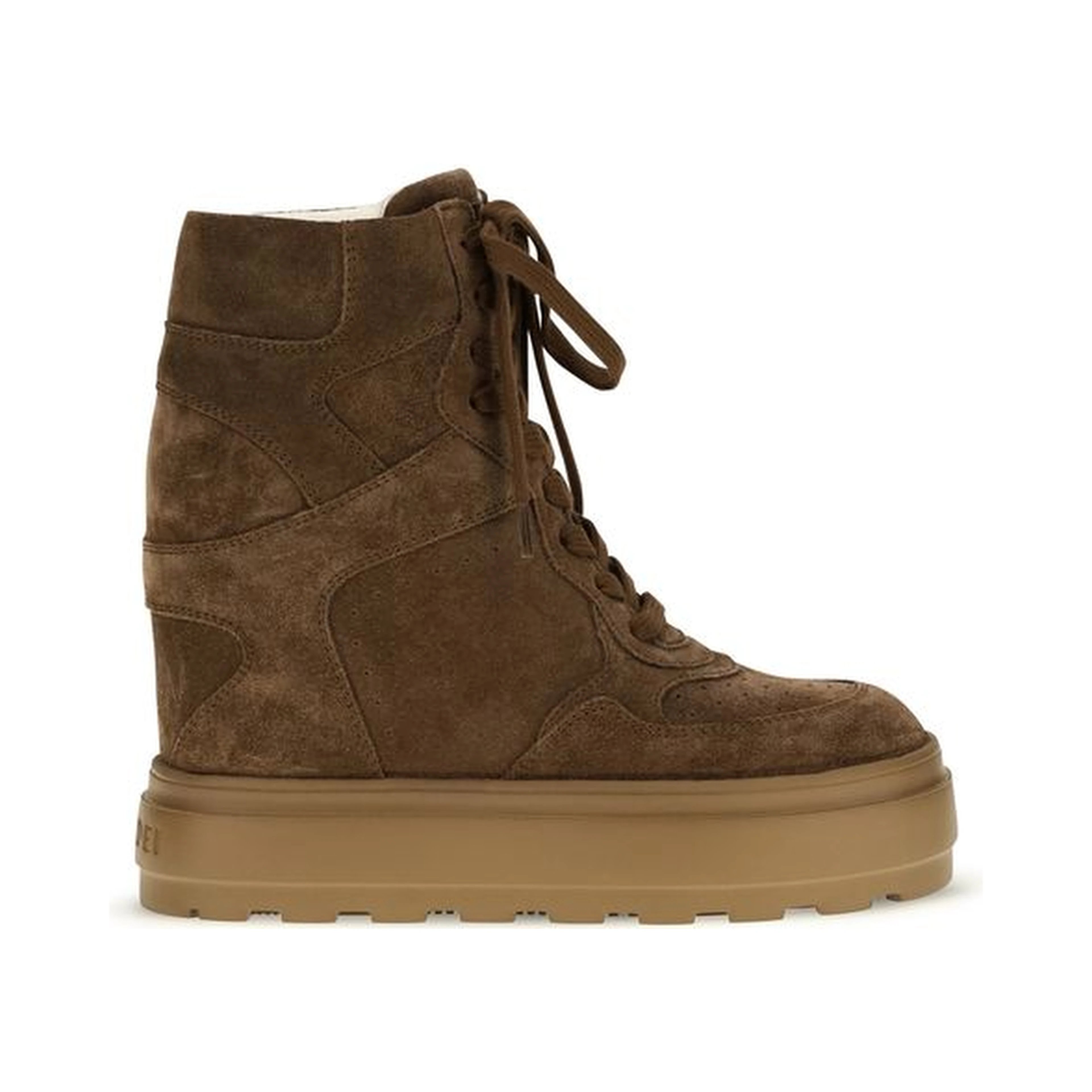 Brown Rubber Chunky Sneakers