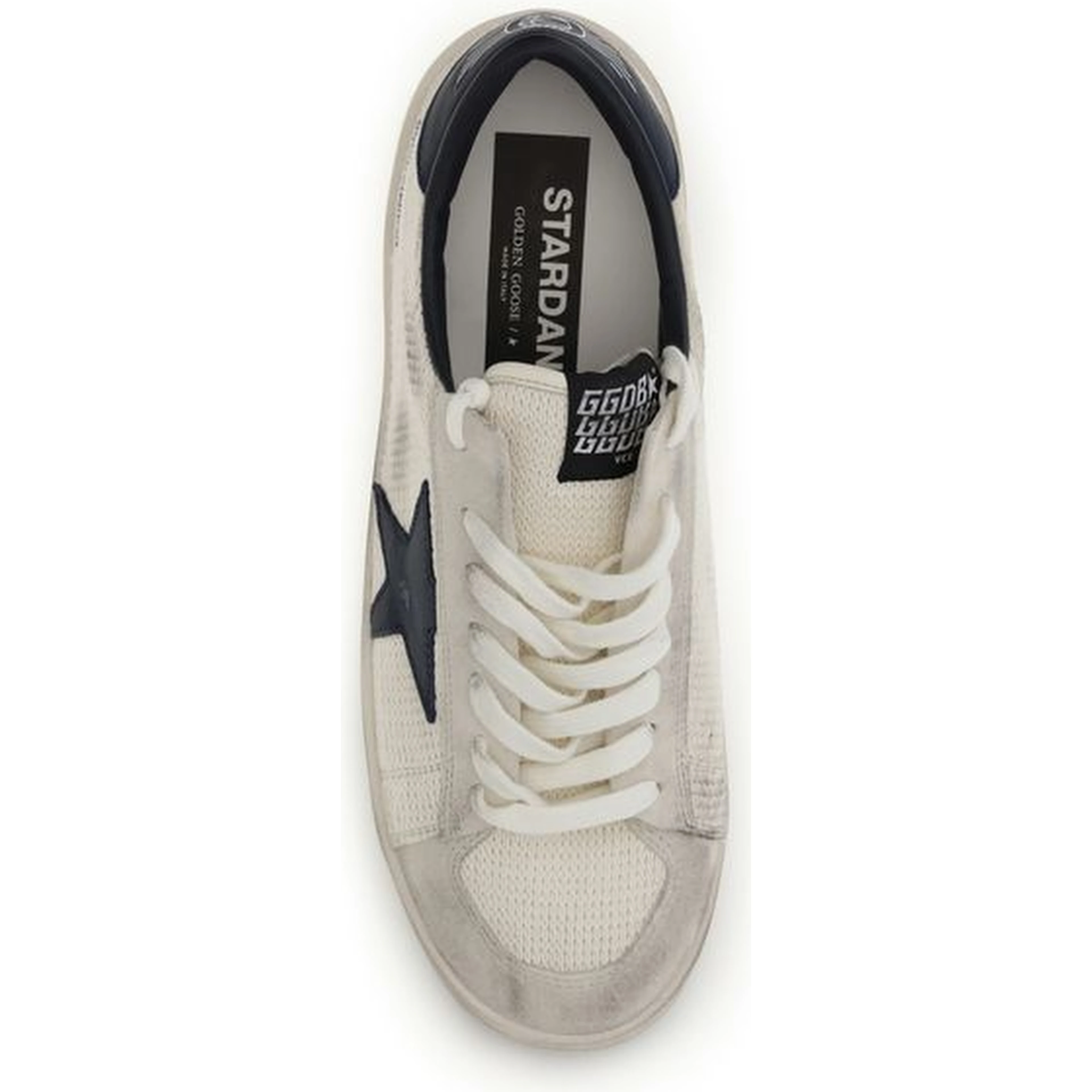 Beige Calf Leather Bos Taurus Athletic Sneakers