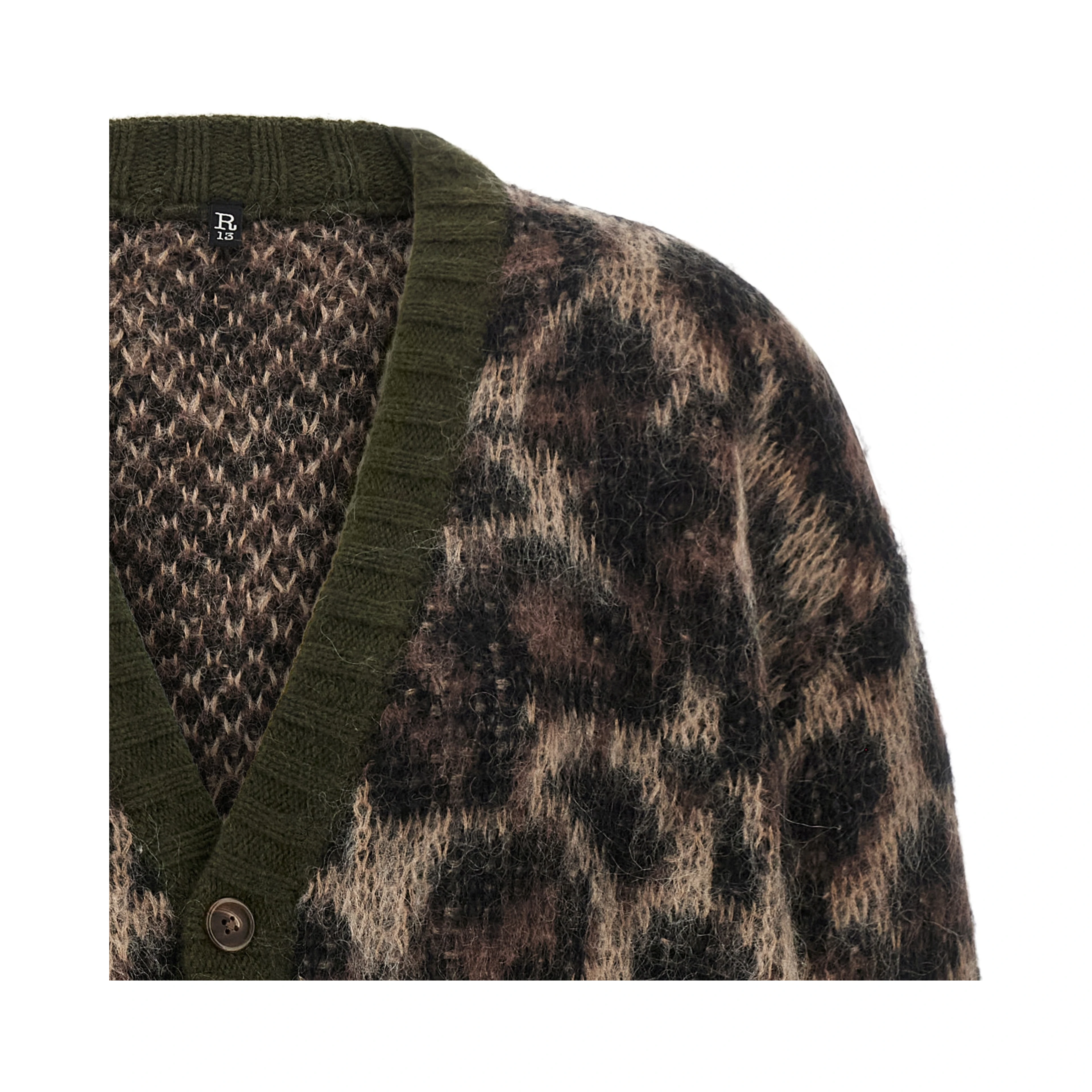 Brown Nylon Cardigan