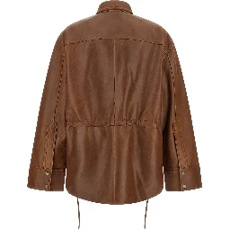 Brown Lambskin Blouse
