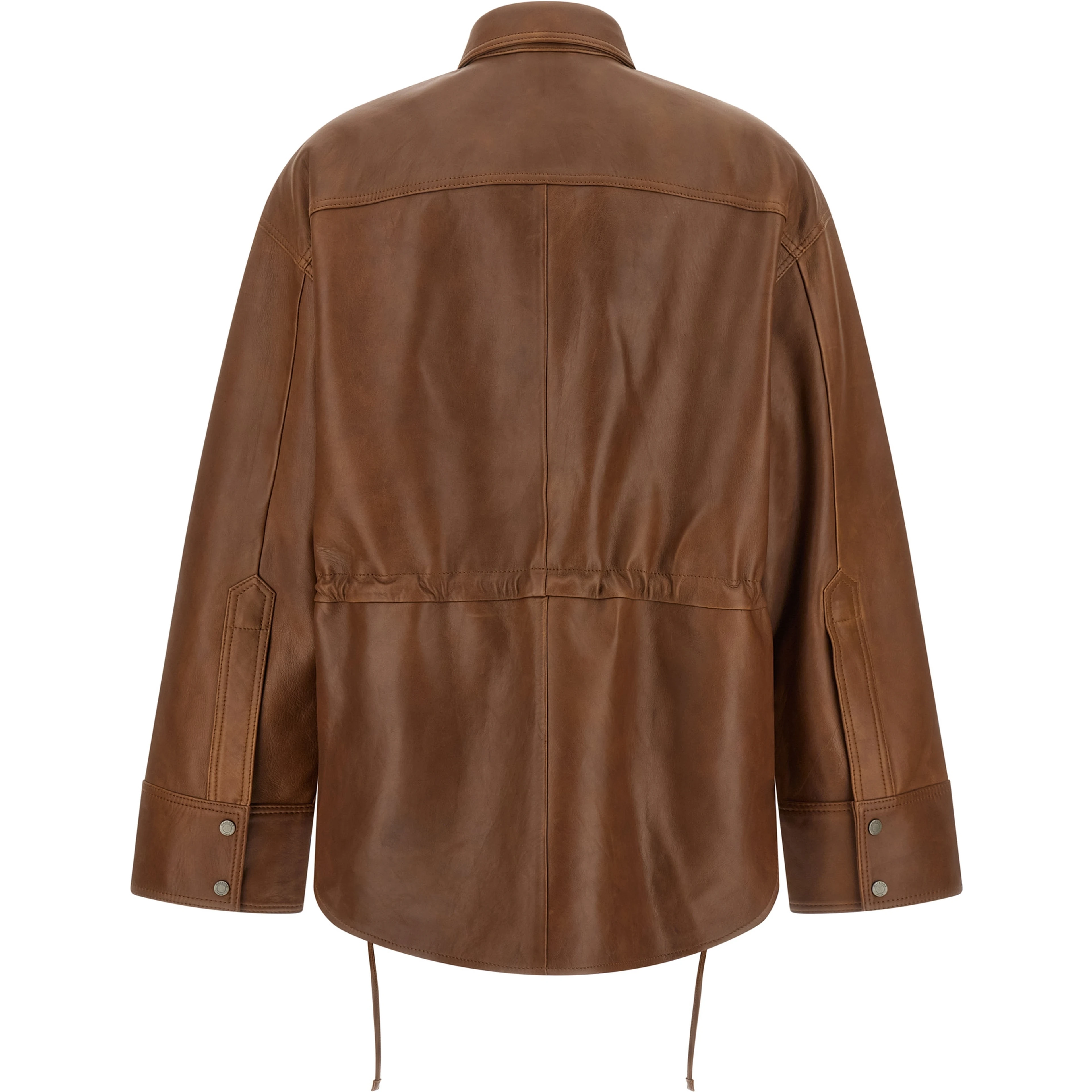 Brown Lambskin Blouse