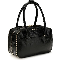 Black Calf Leather Bos Taurus Handbag