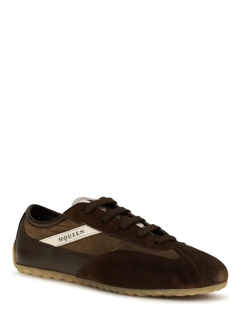 Brown Suede Leather Athletic Sneakers