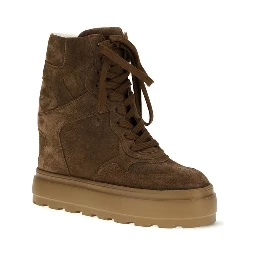 Brown Rubber Chunky Sneakers