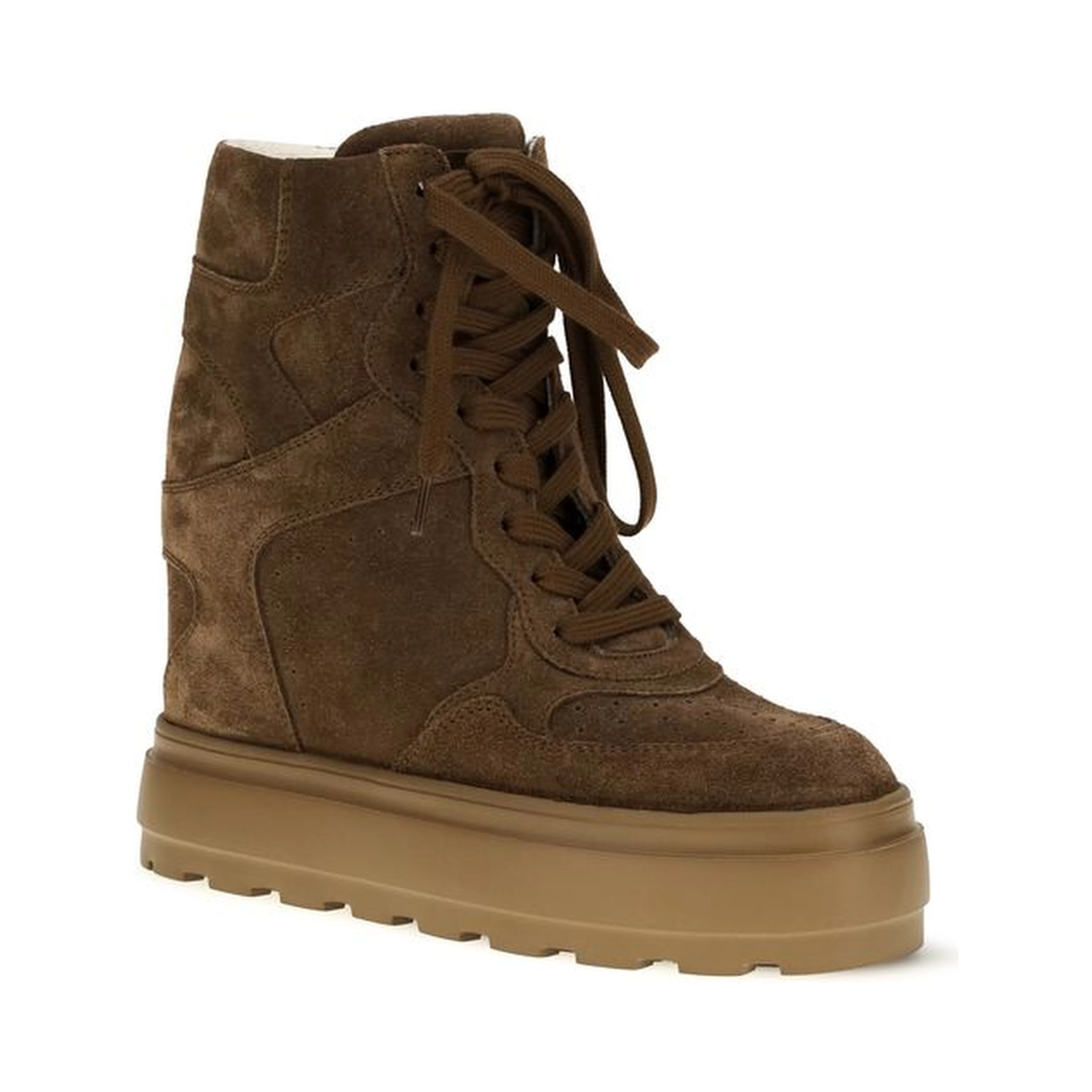 Brown Rubber Chunky Sneakers