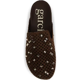 Brown Calf Leather Bos Taurus Mules