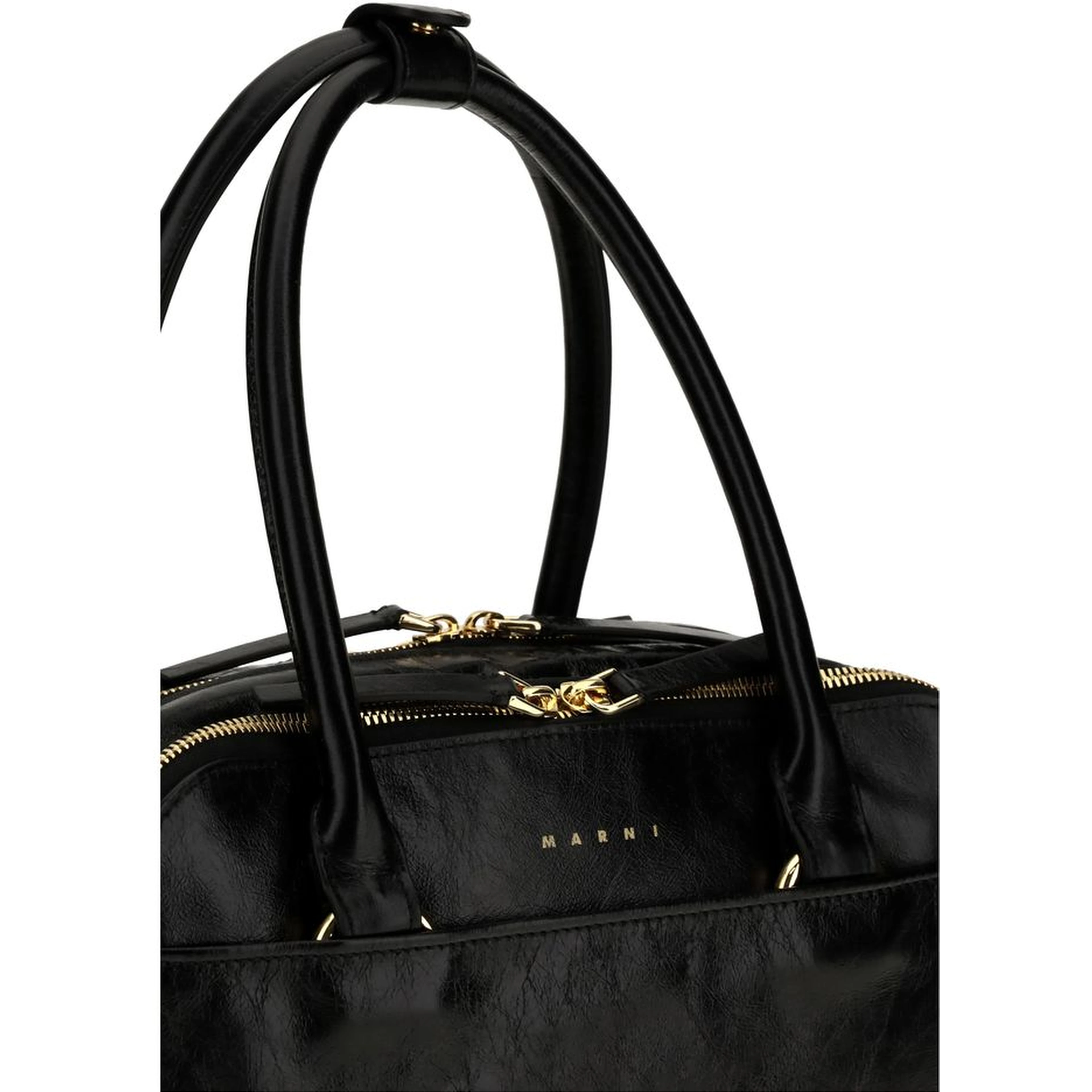 Black Calf Leather Bos Taurus Handbag