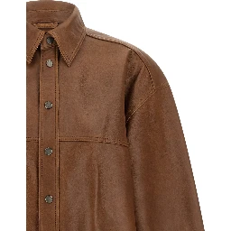 Brown Lambskin Blouse