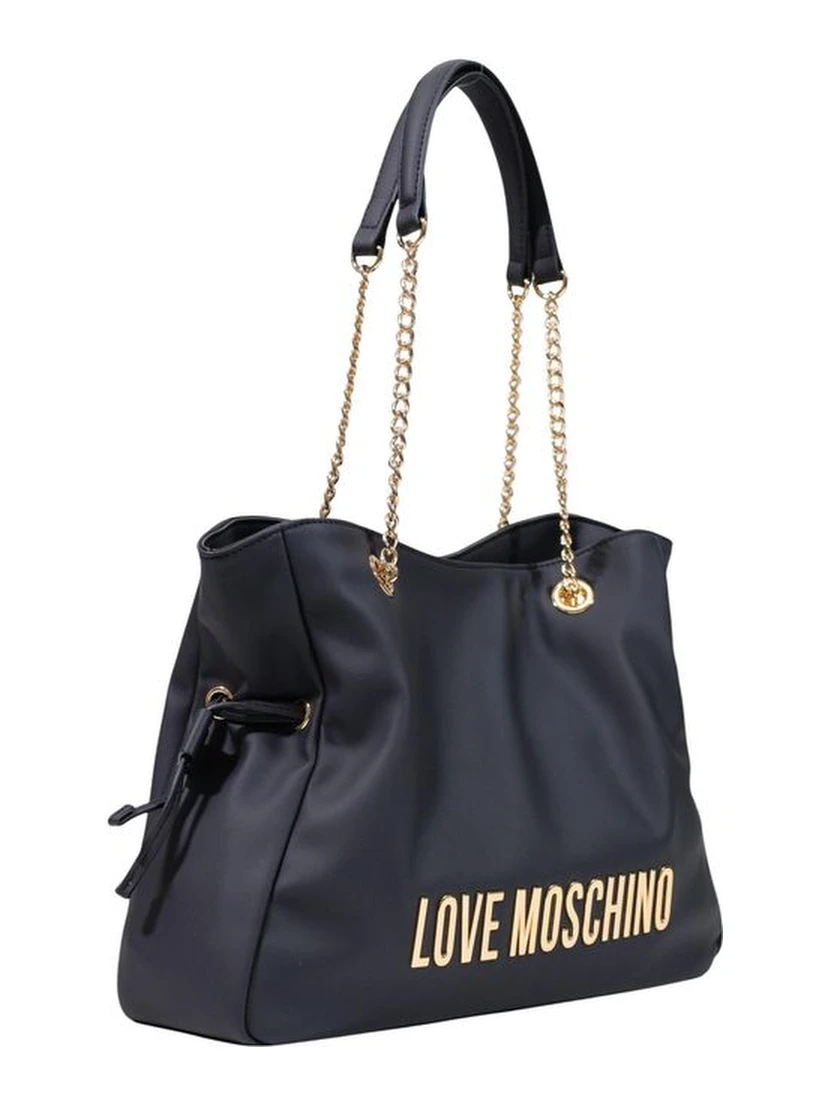 Black Polyester Handbag