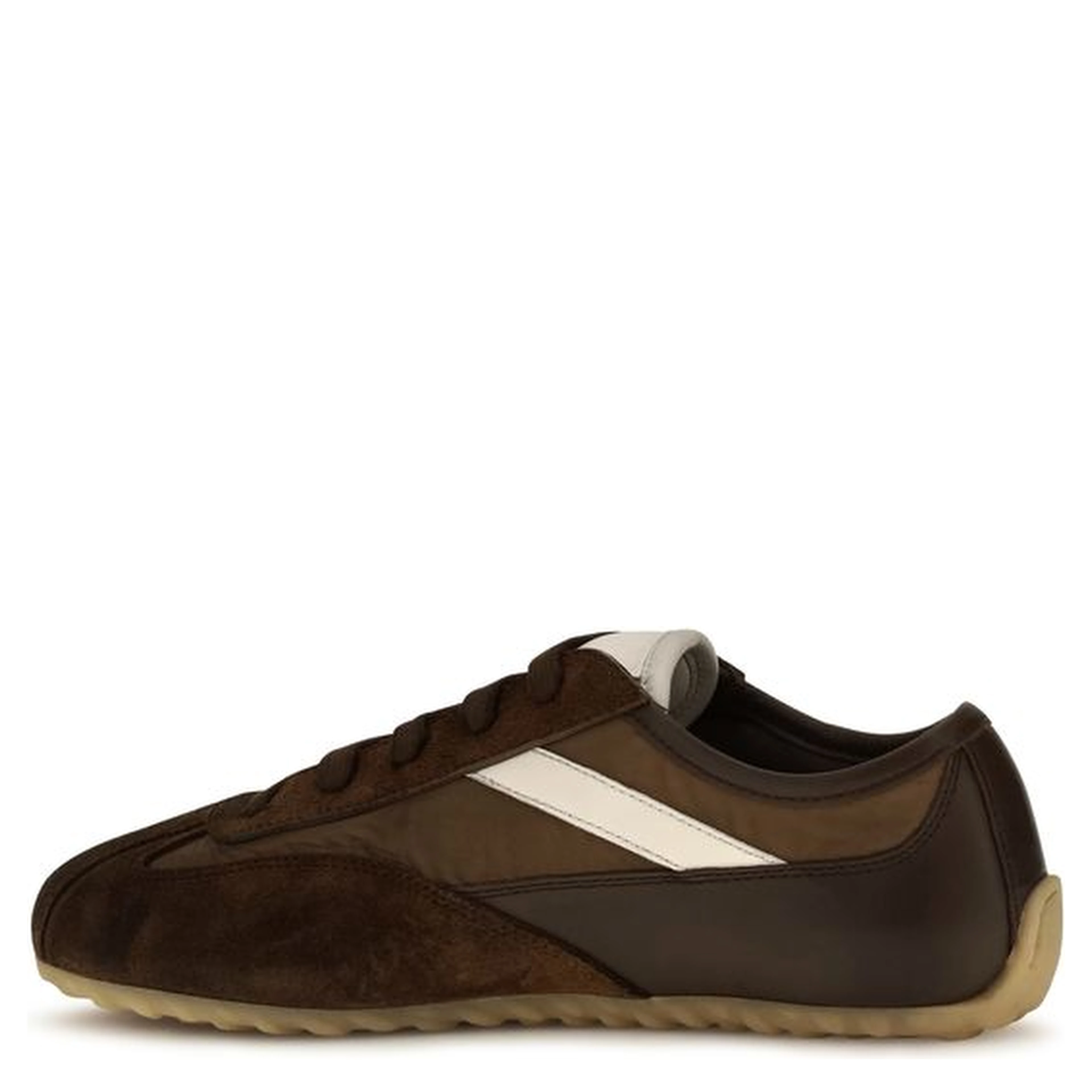 Brown Suede Leather Athletic Sneakers