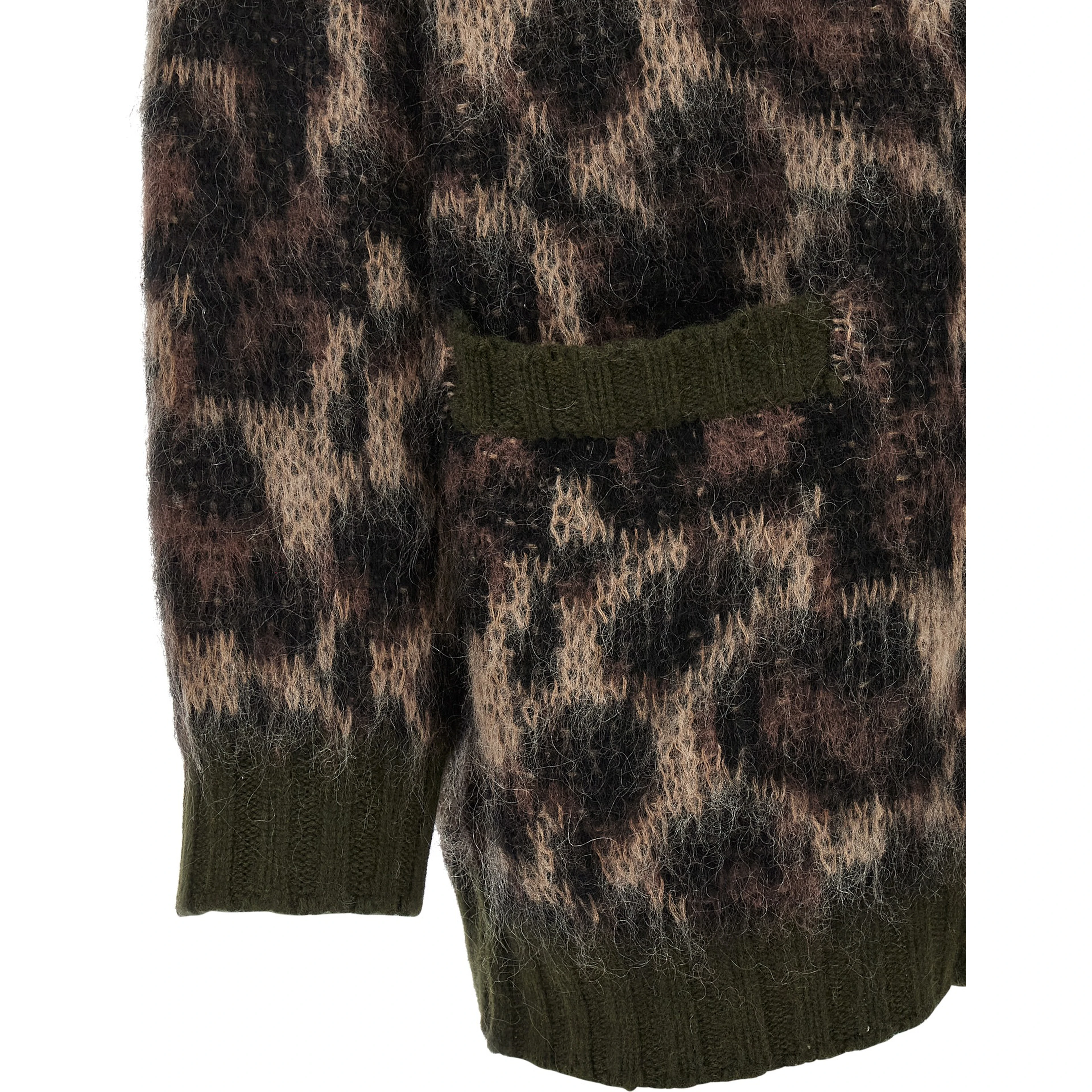 Brown Nylon Cardigan