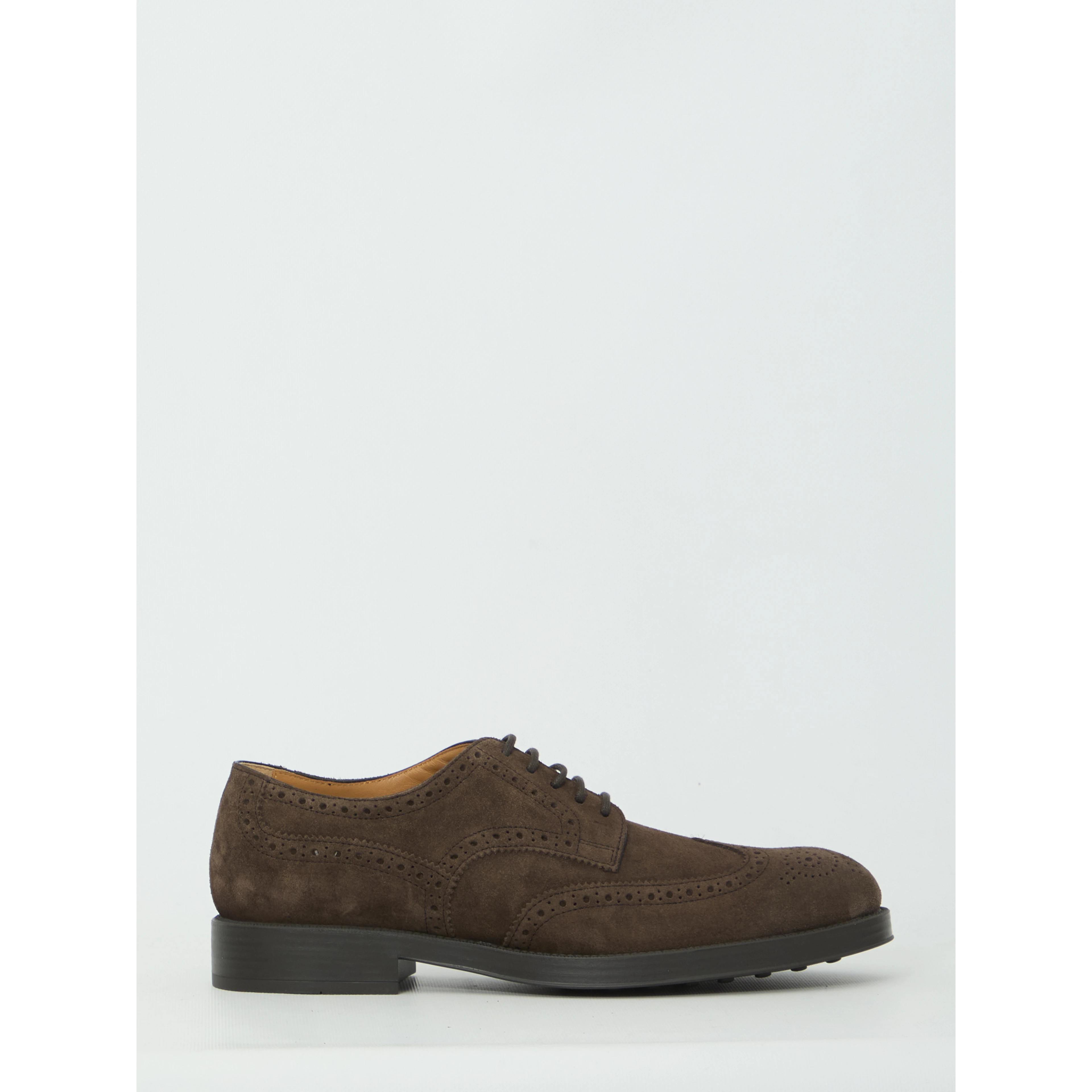 Lace-up suede shoes