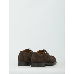 Lace-up suede shoes