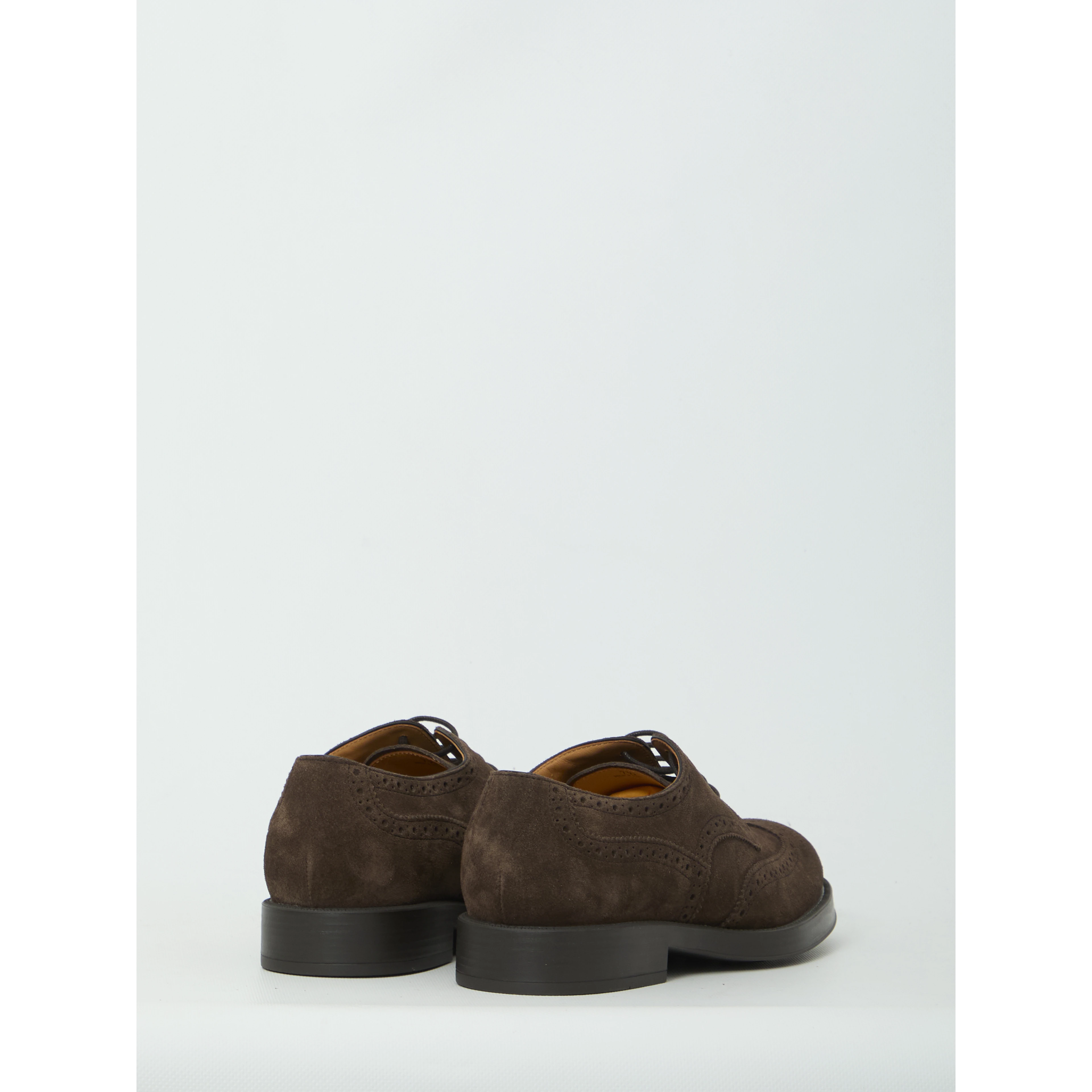 Lace-up suede shoes