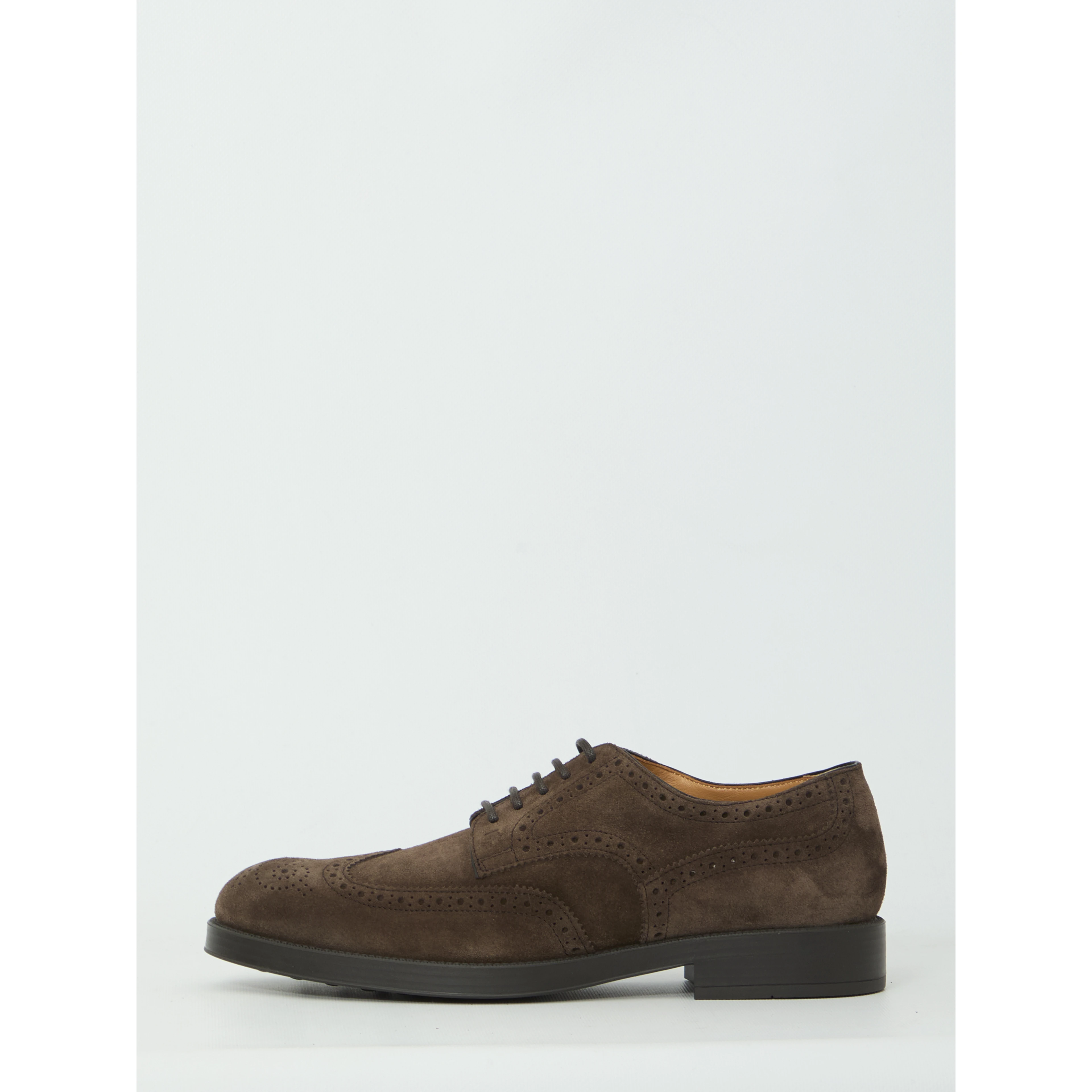 Lace-up suede shoes