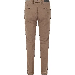 PANT V PIATTO RASO DI COTONE