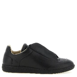 Black Calfskin Low Top Sneakers