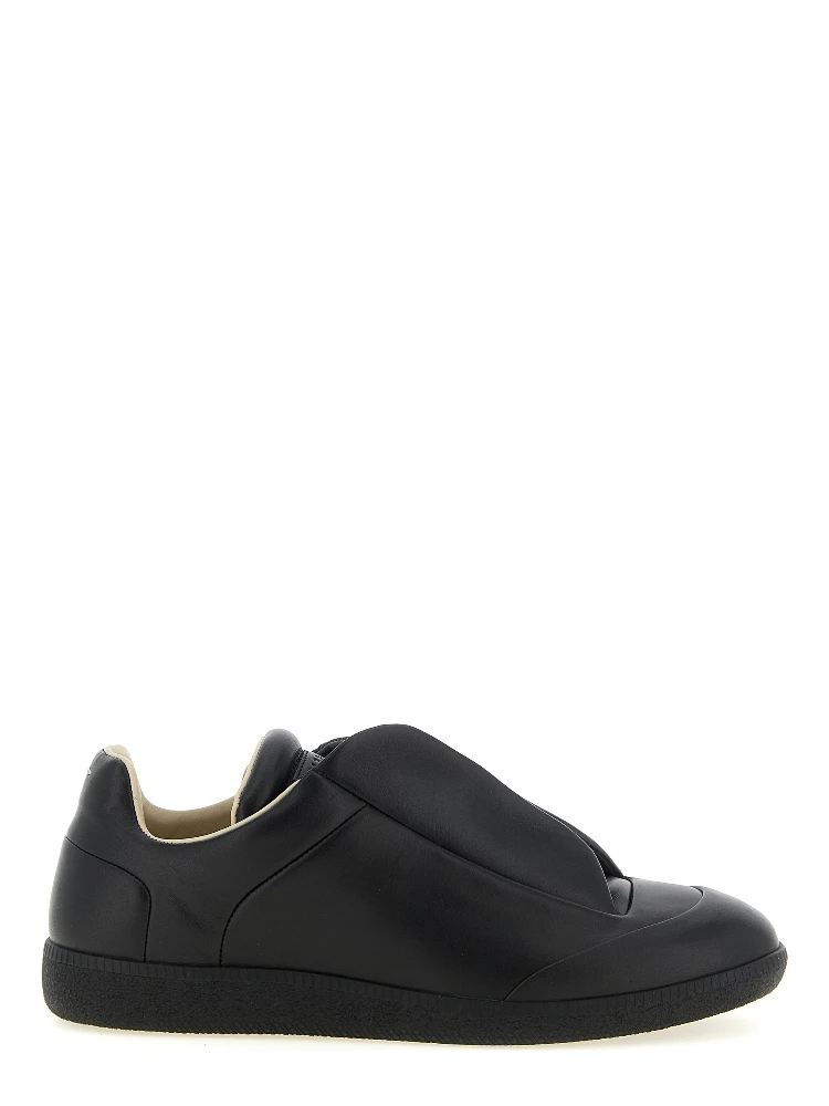 Black Calfskin Low Top Sneakers