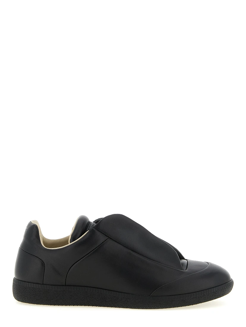 Black Calfskin Low Top Sneakers