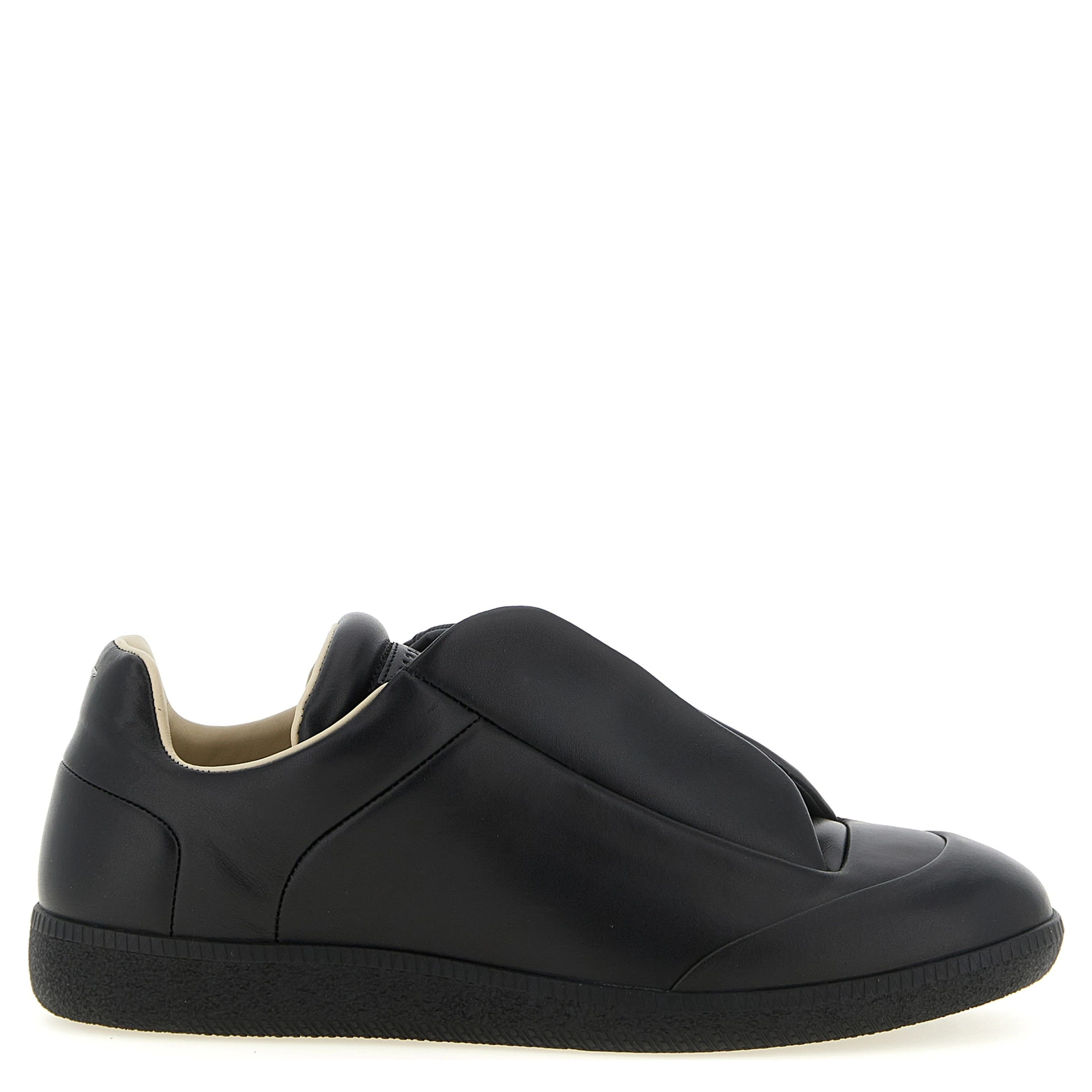 Black Calfskin Low Top Sneakers