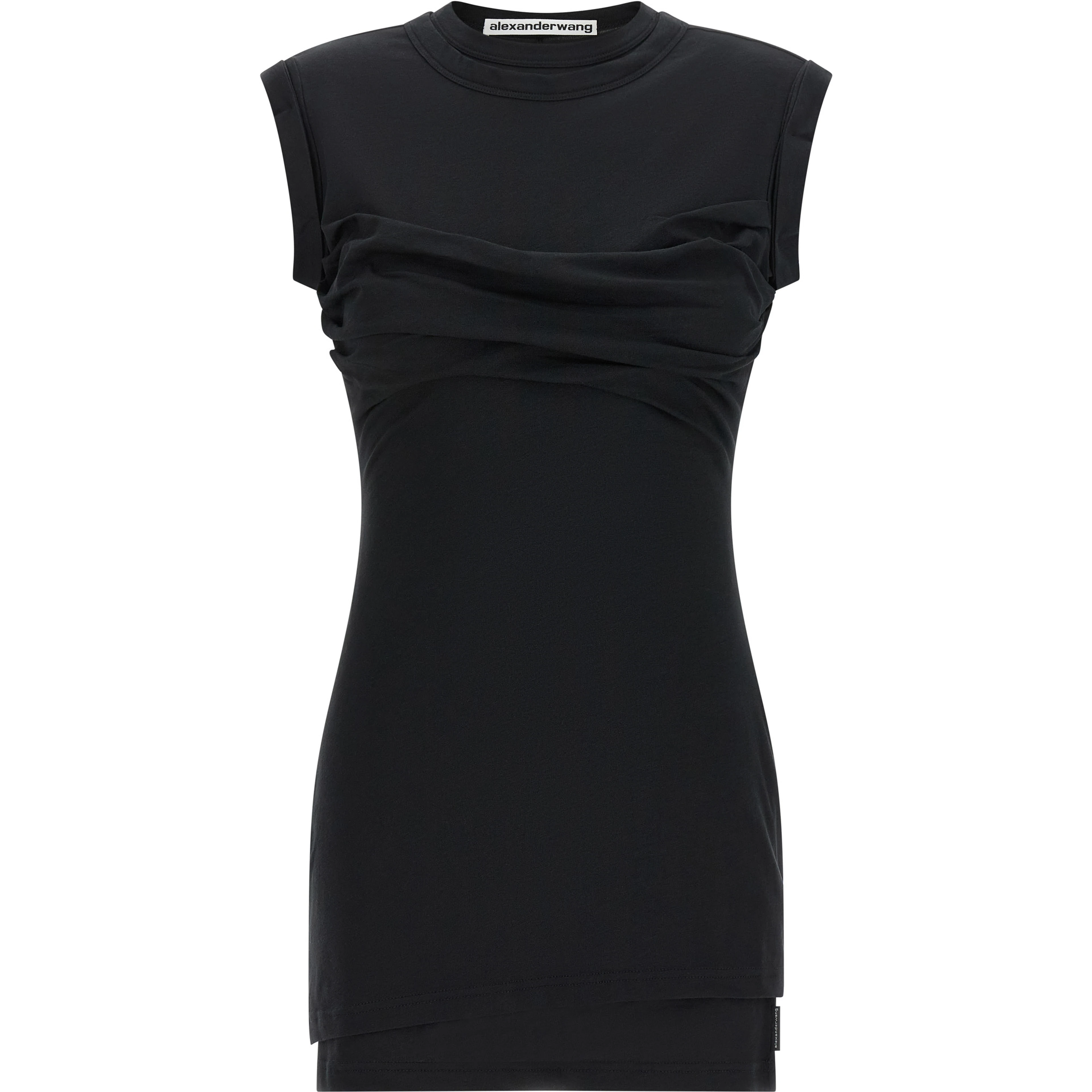 Black Cotton Short Dress