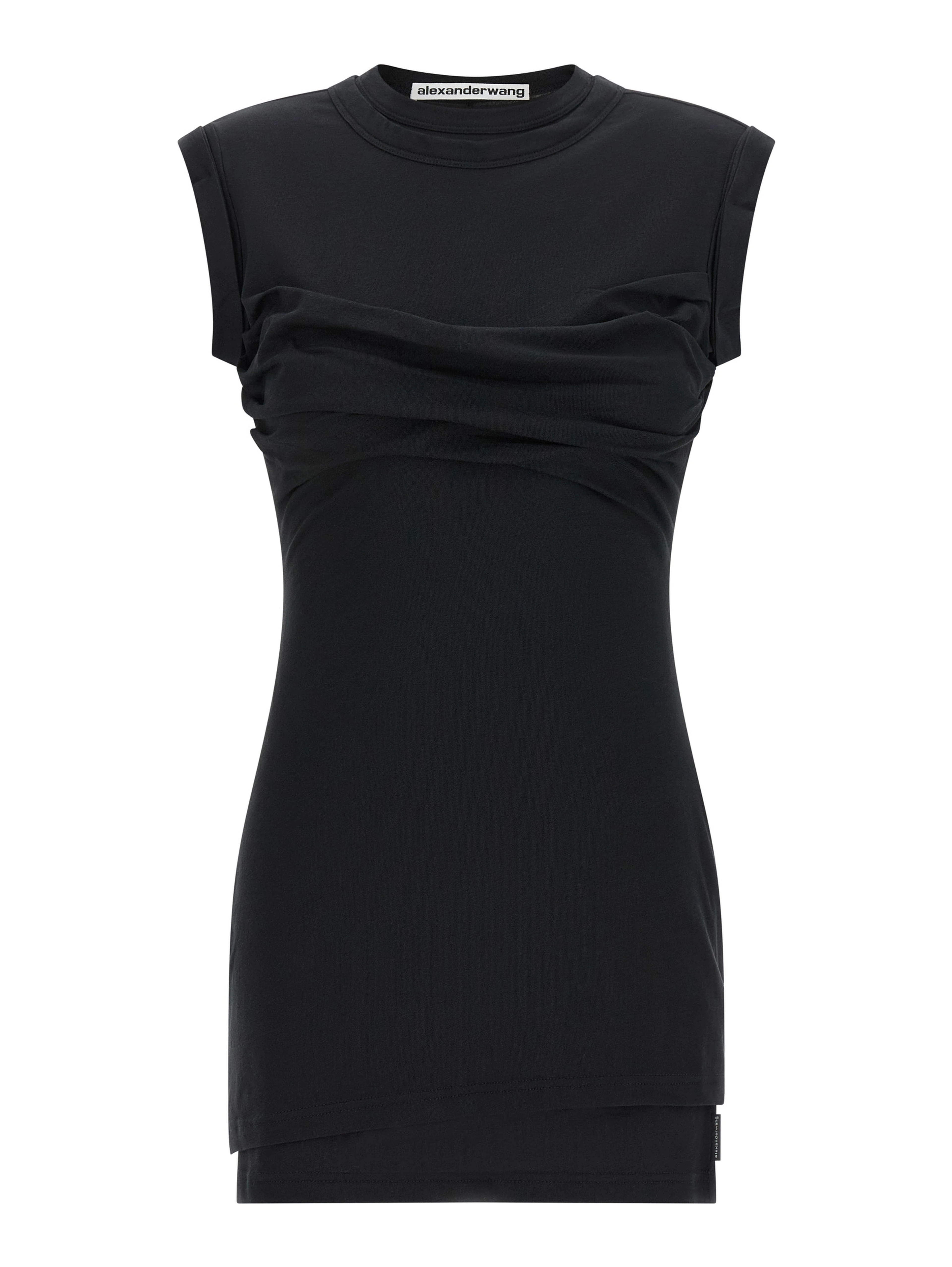 Black Cotton Short Dress