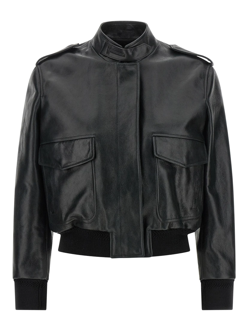 Black Lamb Leather Leather Jacket