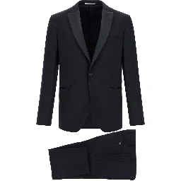 Black Wool Two-Piece Suit