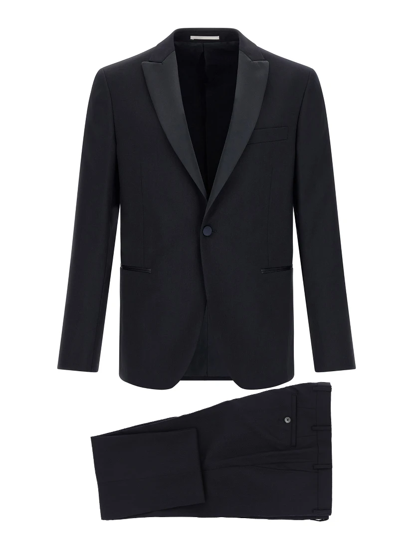 Black Wool Two-Piece Suit
