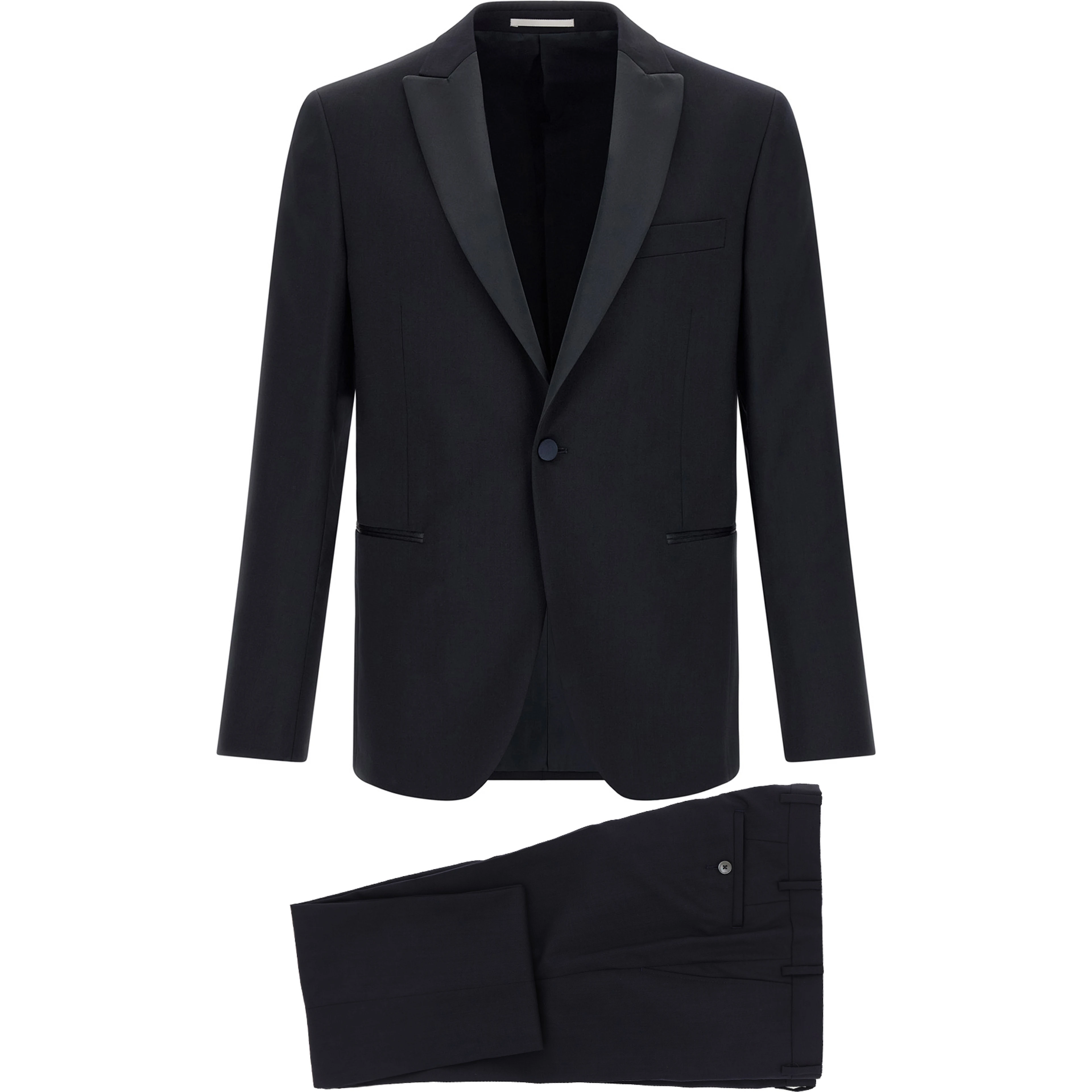 Black Wool Two-Piece Suit