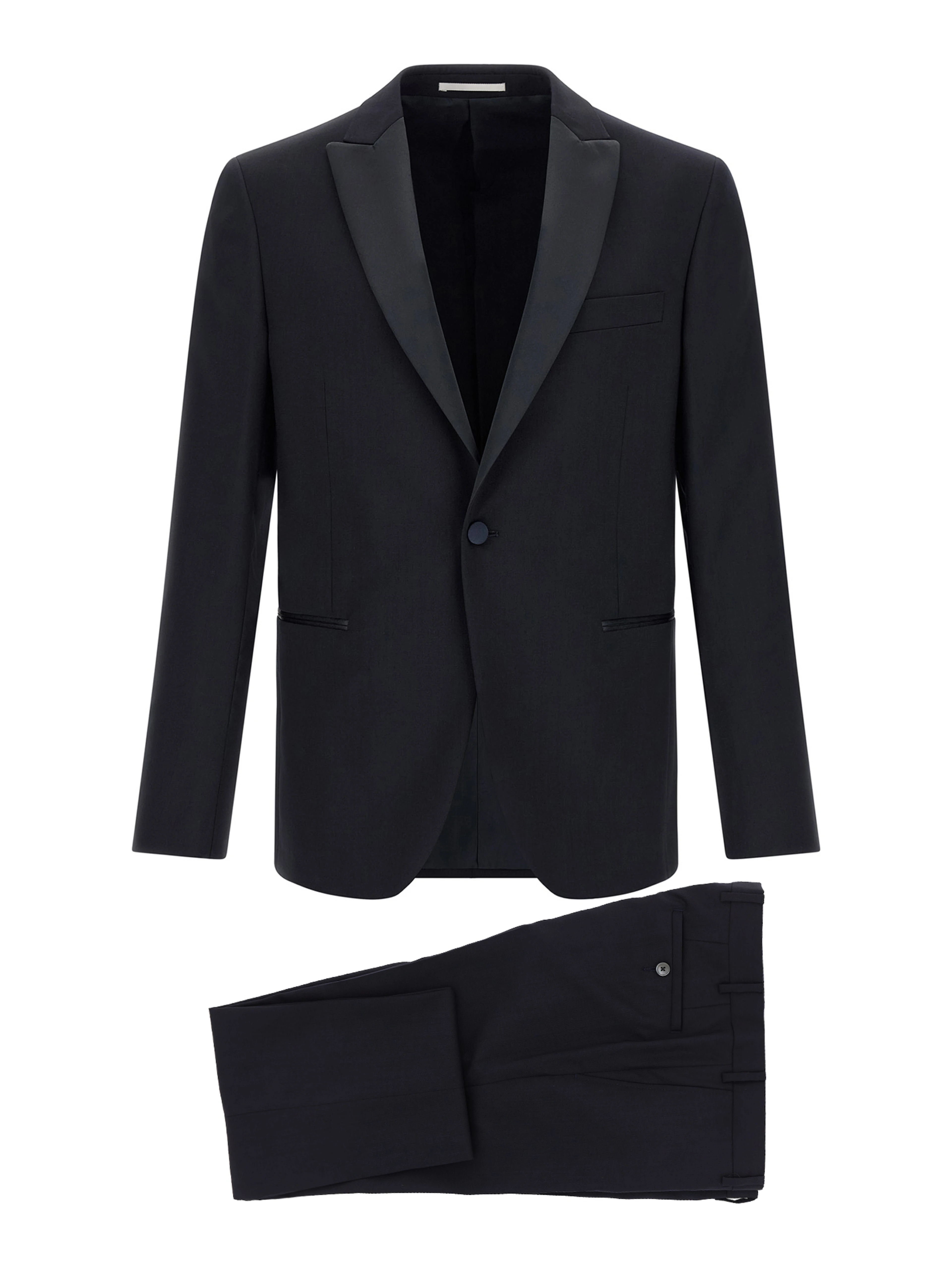Black Wool Two-Piece Suit