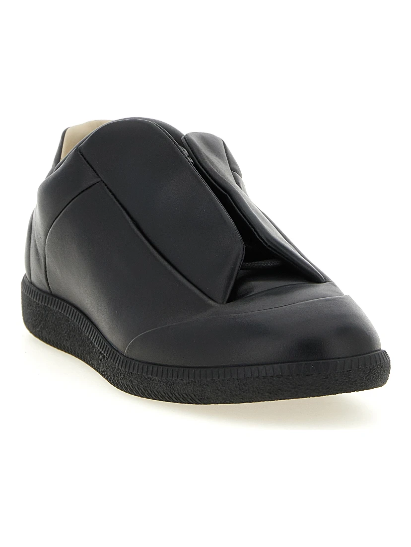 Black Calfskin Low Top Sneakers