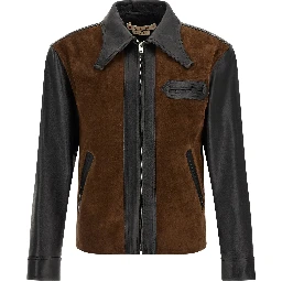 Multicolor Calfskin Leather Jacket