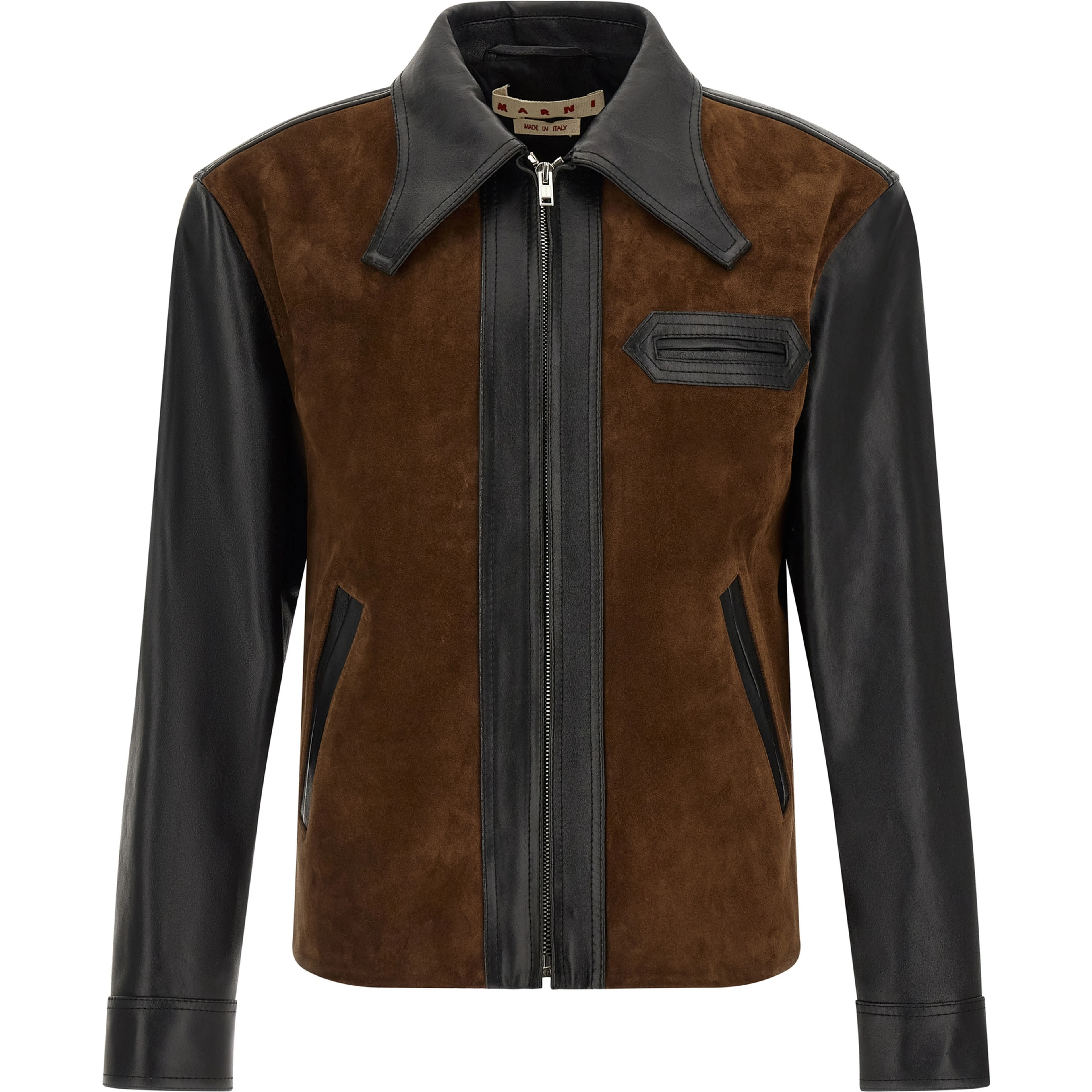 Multicolor Calfskin Leather Jacket