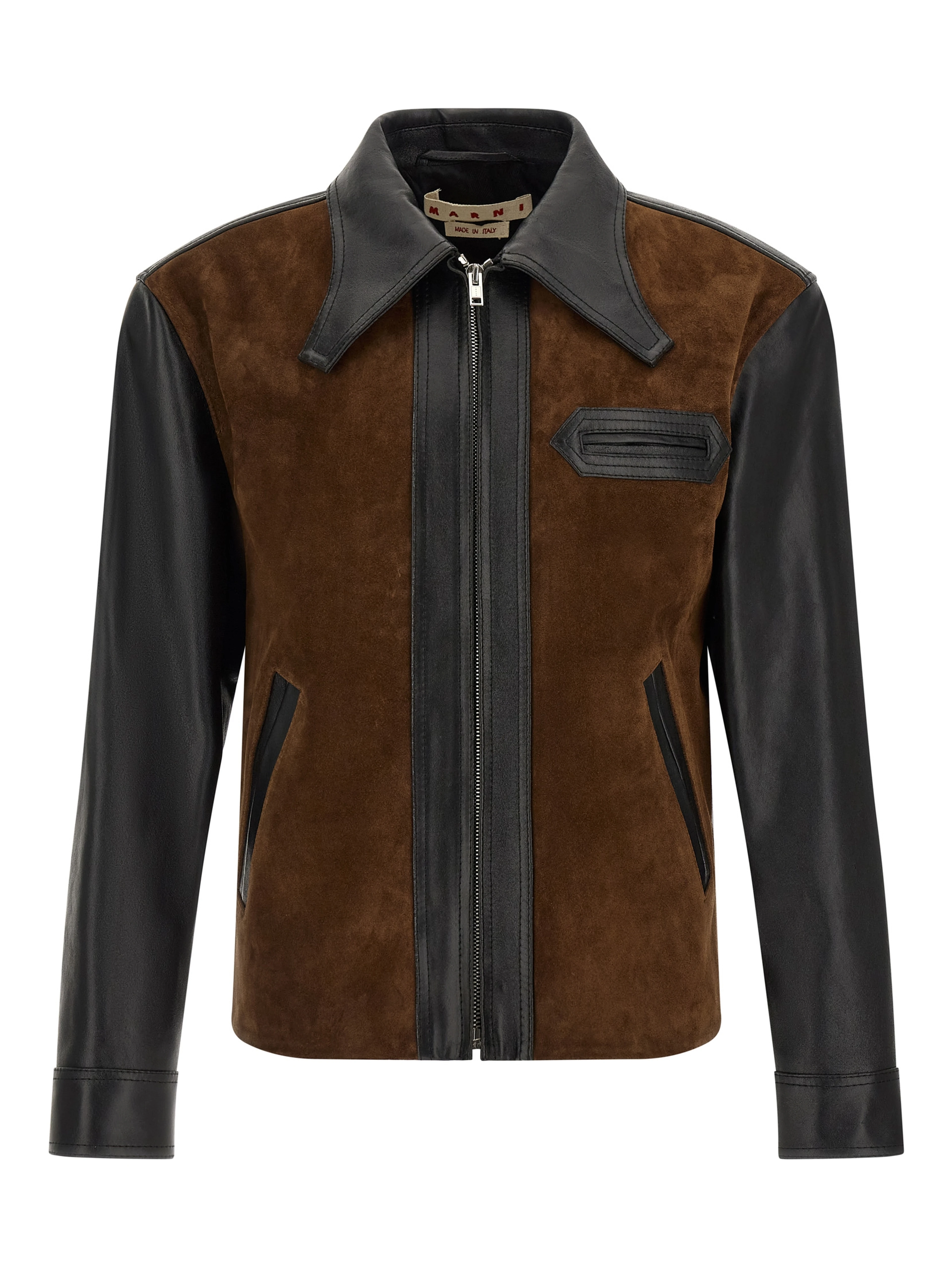 Multicolor Calfskin Leather Jacket