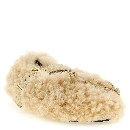Beige Lambskin Ballet Flats