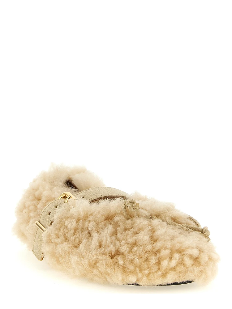 Beige Lambskin Ballet Flats alternative