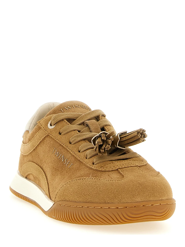 Beige Leather Low Top Sneakers alternative