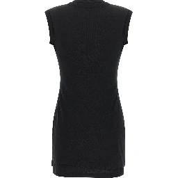 Black Cotton Short Dress