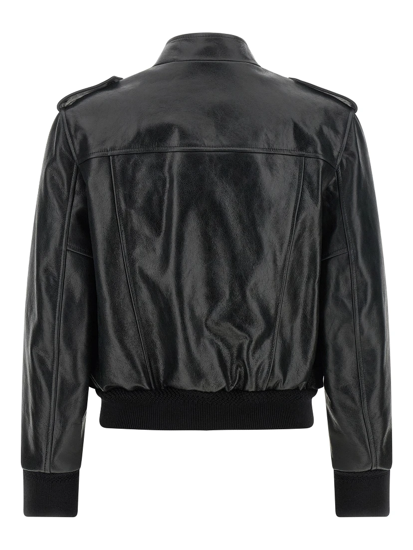 Black Lamb Leather Leather Jacket