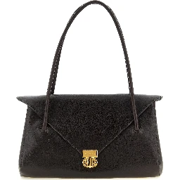 Brown Calfskin Shoulder Bag