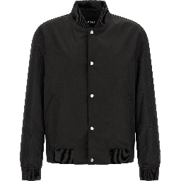 Black Polyester Bomber
