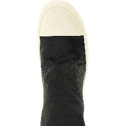 Black Lamb Leather Over The Knee