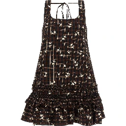 Brown Organic Cotton Short Dress