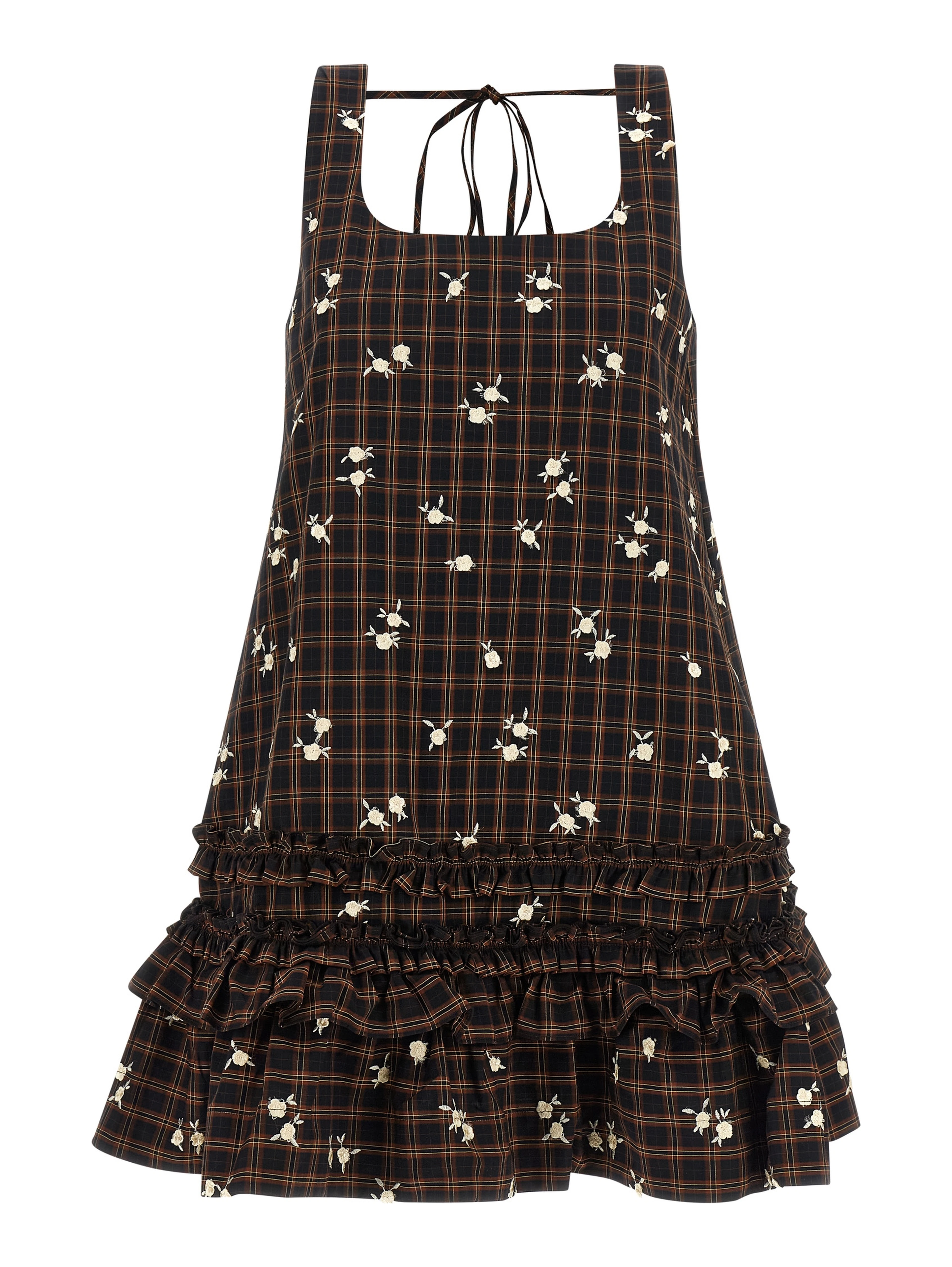 Brown Organic Cotton Short Dress