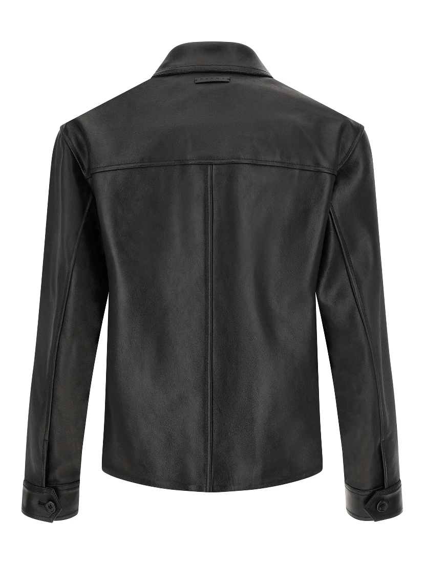 Multicolor Calfskin Leather Jacket