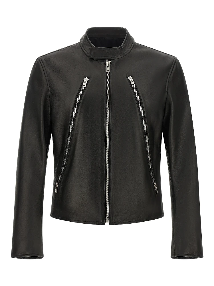 Black Lamb Leather Leather Jacket