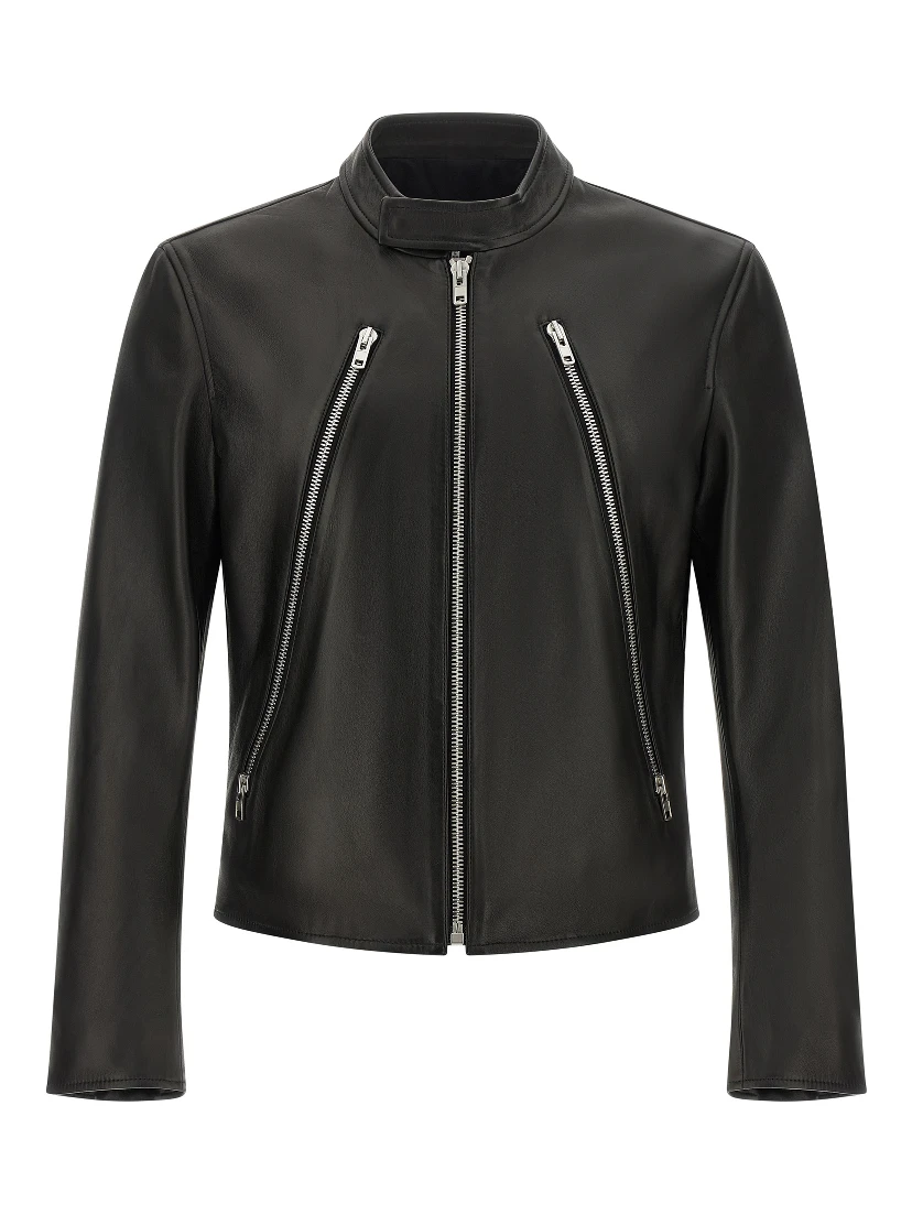 Black Lamb Leather Leather Jacket