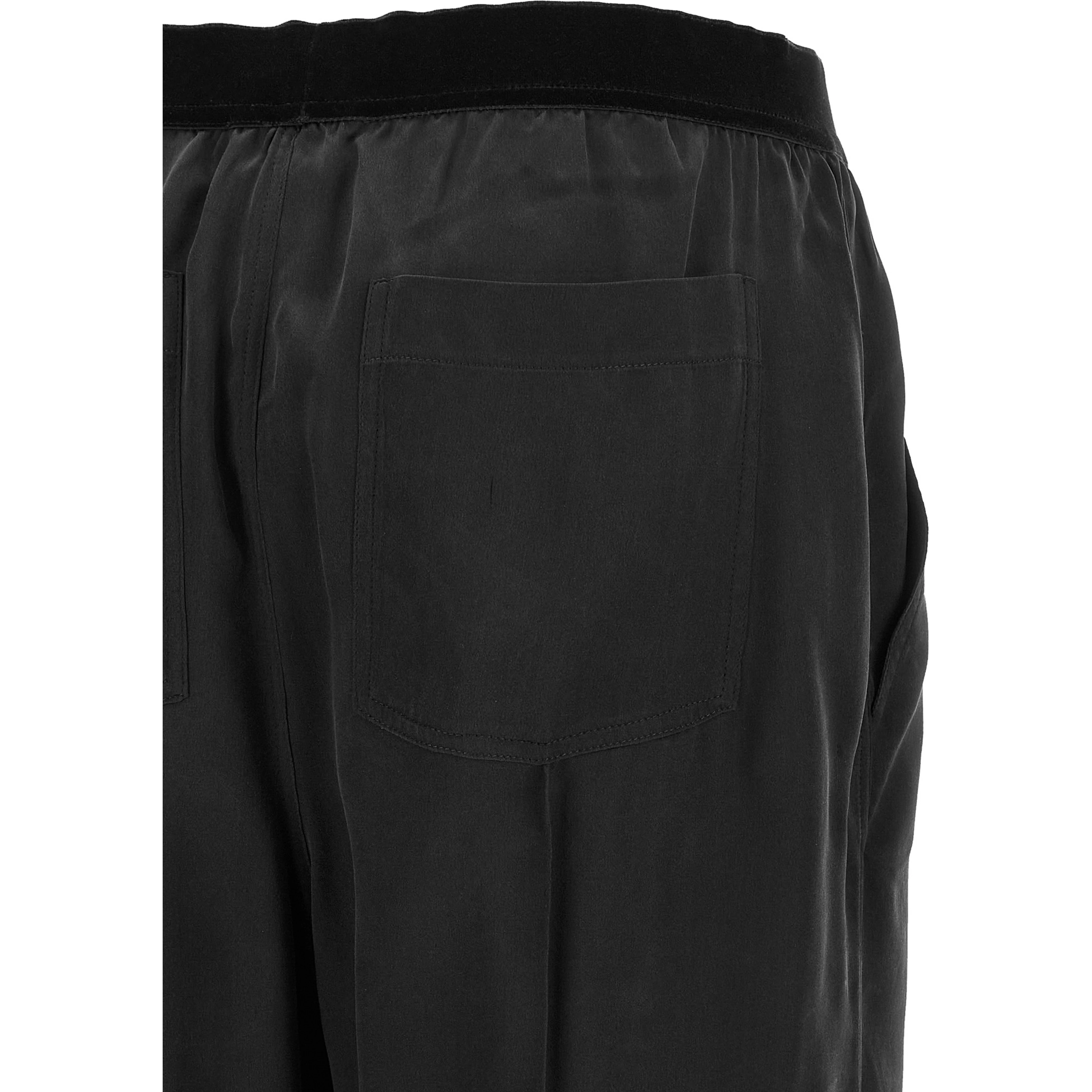 Black Silk Bottoms Sleepwear